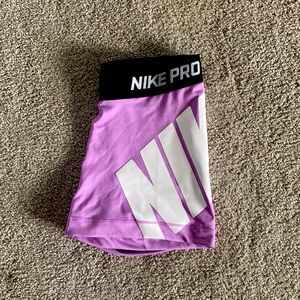 Nike Pro Dri-Fit, Purple Shorts, Size Small